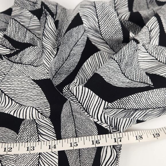 Loft Wrap Romper Womens 4 Black Fern Print Botanical Flounce Sleeve Boho Luxe - Picture 9 of 13